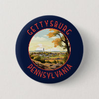 Gettysburg Pennsylvanie Retro Cercle en détresse