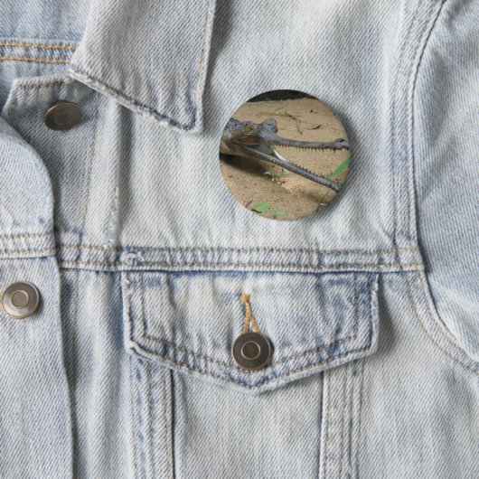 Badge Rond 5 Cm Gharial (En situation)