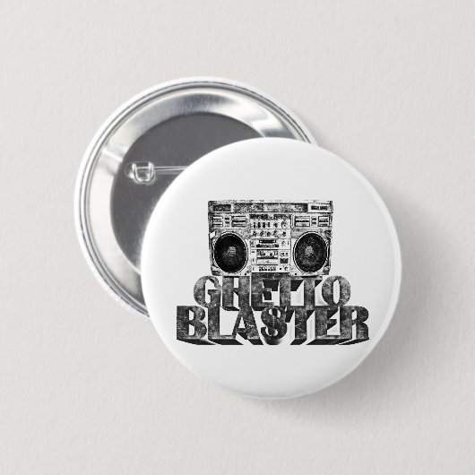 BADGE ROND 5 CM GHETTO BLASTER (Devant & derrière)