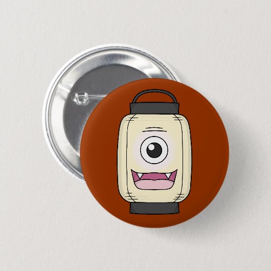 Badge Rond 5 Cm Ghost Lantern Chochin-obake | Yokai japonais (Devant & derrière)