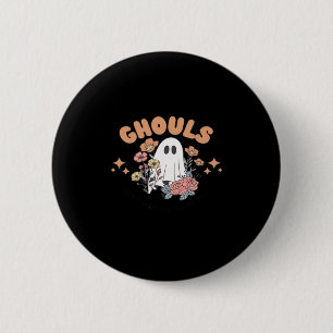 Badge Rond 5 Cm Ghouls veut juste s'amuser Halloween Art Sloth Des