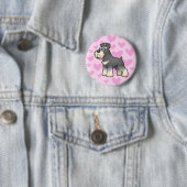 Badge Rond 5 Cm Giant/Standard/Miniature Schnauzer Love (En situation)