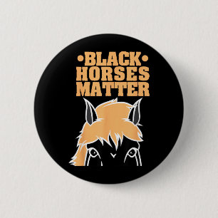 Badge Rond 5 Cm Gif Chevaux Noirs Amoureux Animaux