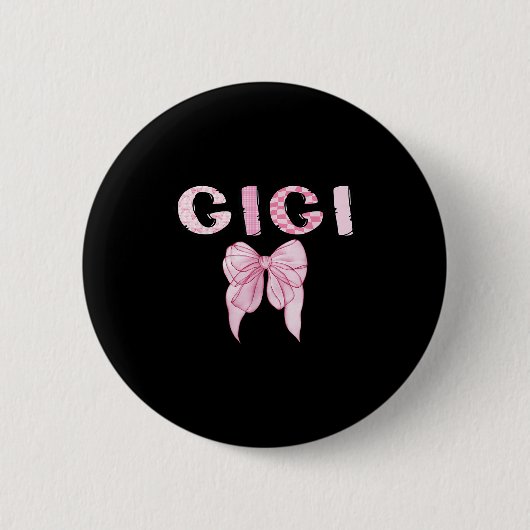 Badge Rond 5 Cm Gigi Birthday Girl Matching Coquette Nk Bow (Devant)