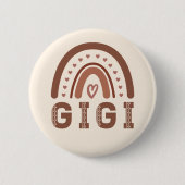 Badge Rond 5 Cm Gigi Boho Arc-en-ciel de mignons cadeaux grand-mèr (Devant)