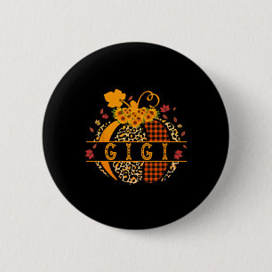Badge Rond 5 Cm Gigi Citrouille Empreinte de léopard pour les femm