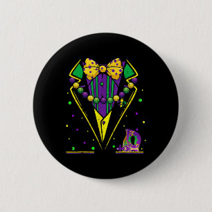 Badge Rond 5 Cm Gilet de smoking Mardi Gras Costume de fête Carnav