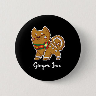 Badge Rond 5 Cm gingerbrad shiba