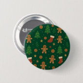 Badge Rond 5 Cm Gingerbread Christmas Fun (Devant & derrière)