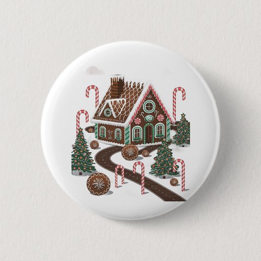 Badge Rond 5 Cm Gingerbread Cookie Wonderland (Devant)