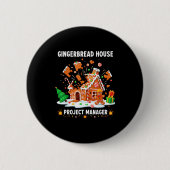 Badge Rond 5 Cm Gingerbread Man Costume, Gingerbread House Project (Devant)