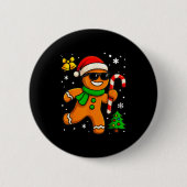 Badge Rond 5 Cm Gingerbread Man Funny Christmas Cookie Costume Bak (Devant)