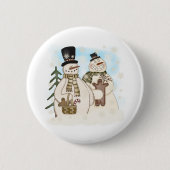 BADGE ROND 5 CM GINGERBREAD SNOWMAN (Devant)