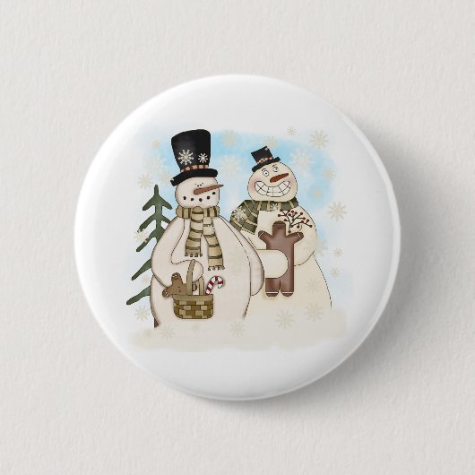 BADGE ROND 5 CM GINGERBREAD SNOWMAN (Devant)