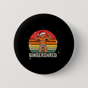 Badge Rond 5 Cm Gingersher Funny Gingerbread Homme Gym Bodybuildin