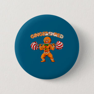 Badge Rond 5 Cm Gingershred Drôle Bonhomme en pain d'épices Gymnas