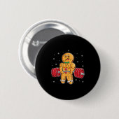 Badge Rond 5 Cm Gingershred Funny Gingerbread Man Gym Bodybuilding (Devant & derrière)