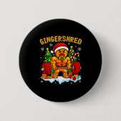 Badge Rond 5 Cm Gingershred Funny Gingerbread Man Gym Bodybuilding (Devant)