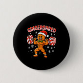 Badge Rond 5 Cm Gingershred Funny Gingerbread Man Gym Bodybuilding (Devant)