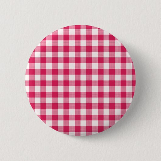 Badge Rond 5 Cm Gingham Magenta (Devant)
