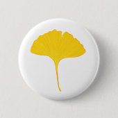 Badge Rond 5 Cm Gingko Leaf (Devant)