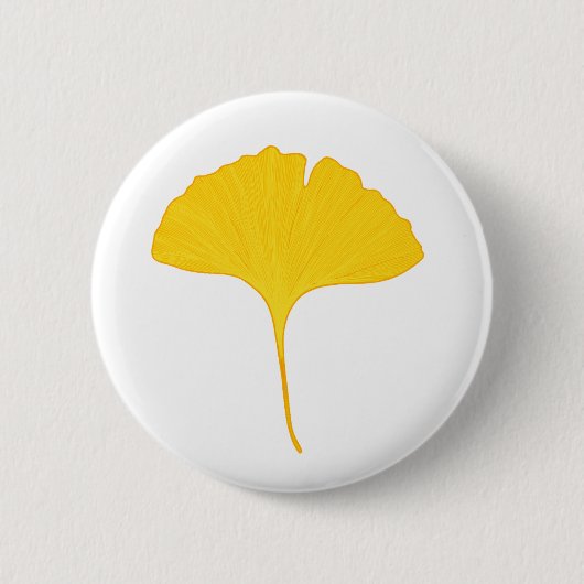 Badge Rond 5 Cm Gingko Leaf (Devant)