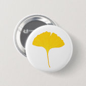 Badge Rond 5 Cm Gingko Leaf (Devant & derrière)