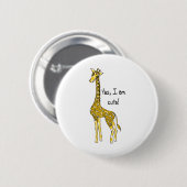 Badge Rond 5 Cm girafe (Devant & derrière)