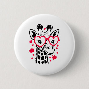 Badge Rond 5 Cm Girafe adorable amateurs d'animaux de zoo Uni-adul