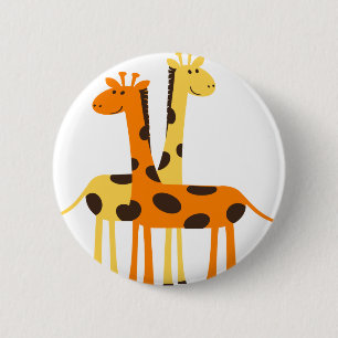 Badge Rond 5 Cm girafe afrique safari faune