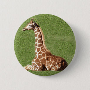 Badge Rond 5 Cm Girafe de bébé
