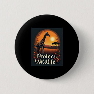 Badge Rond 5 Cm Girafe du Débardeur de la Savanna