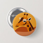 Badge Rond 5 Cm Giraffe (Devant & derrière)