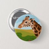 Badge Rond 5 Cm Giraffe (Devant & derrière)