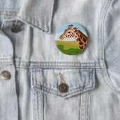 Badge Rond 5 Cm Giraffe (En situation)