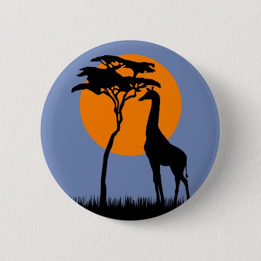Badge Rond 5 Cm Giraffe (Devant)
