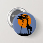 Badge Rond 5 Cm Giraffe (Devant & derrière)