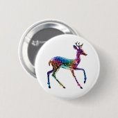 Badge Rond 5 Cm Giraffe colorée (Devant & derrière)