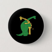 Badge Rond 5 Cm Giraffe Dinosaur Hug Love Dino Animaux Safari Hall (Devant)