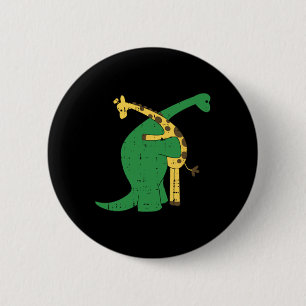Badge Rond 5 Cm Giraffe Dinosaur Hug Love Dino Animaux Safari Hall