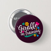 Badge Rond 5 Cm "Giraffe en formation" V2 (Devant & derrière)