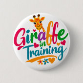 Badge Rond 5 Cm "Giraffe en formation" V2 (Devant)