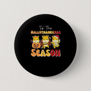 Badge Rond 5 Cm Giraffe Noël Halloween C'est La Hallothanksmas