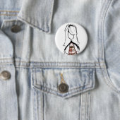 Badge Rond 5 Cm girl3 (En situation)