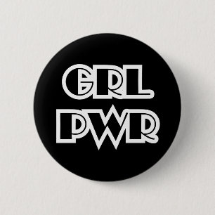 Badge Rond 5 Cm Girl Power
