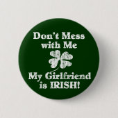 Badge Rond 5 Cm Girlfriend est irlandaise (Devant)