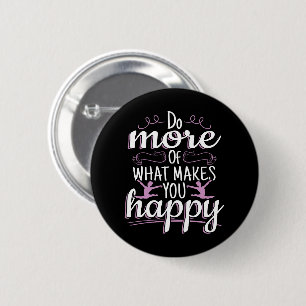 Badge Rond 5 Cm Girls Gymnastique - Motivational Happy Cote