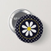 Badge Rond 5 Cm Girly Mod Daisy et Pois (Devant & derrière)