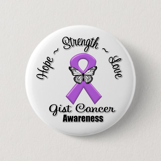 Badge Rond 5 Cm GIST Cancer Hope Force Love (Devant)