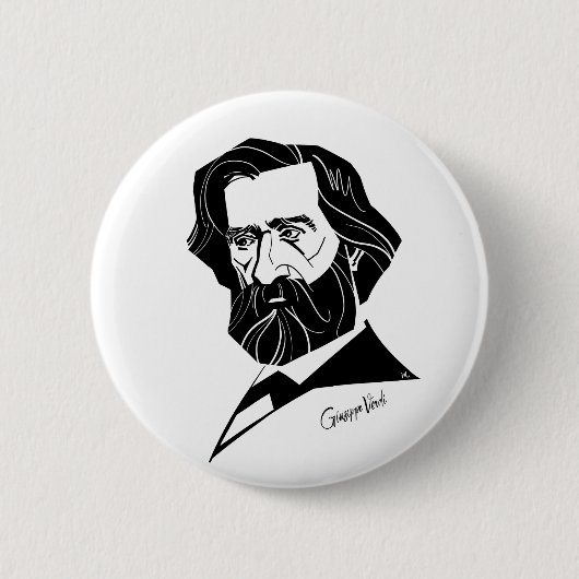 Badge Rond 5 Cm Giuseppe Verdi (Devant)